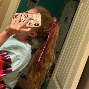 Forever 21 preppy hair tie scarf